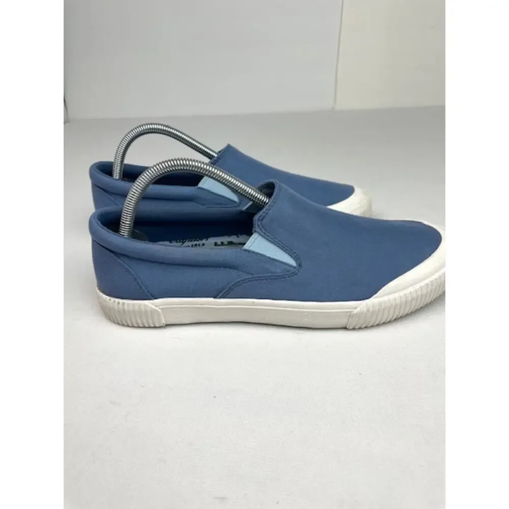 L.L.Bean Bayside Canvas Slip-On Sneakers Blue Womens 9 Casual Comfort Shoes